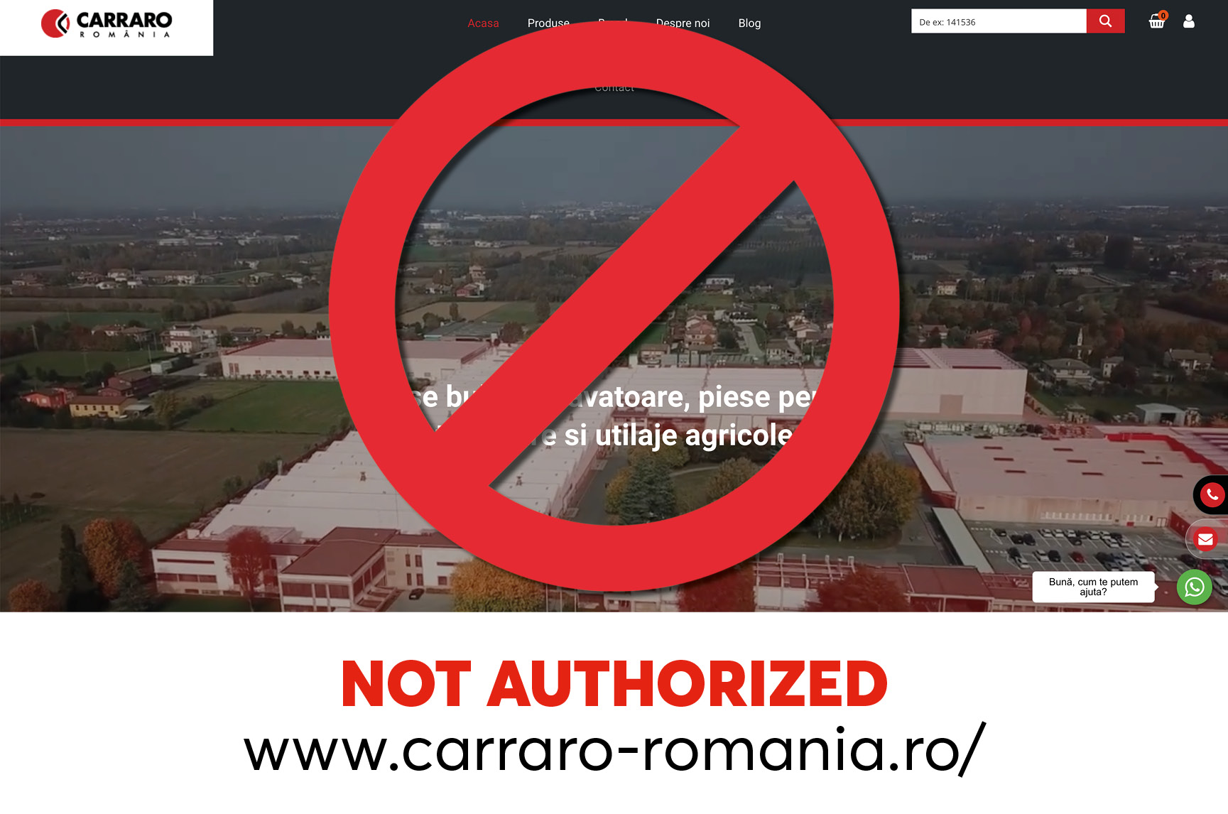 www.carraro-romania.ro: NOT AUTHORIZED!